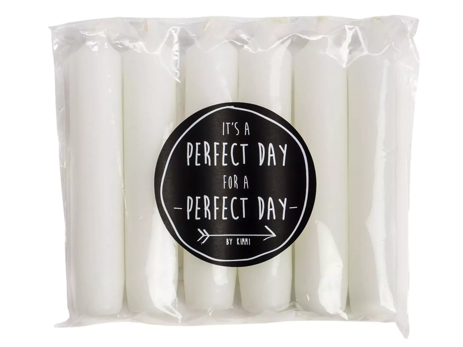 Rustik Lys Dinerkaarsen Wit